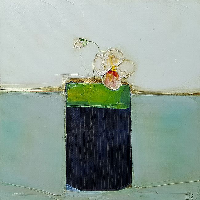 Eithne  Roberts - Blue pot and pansy